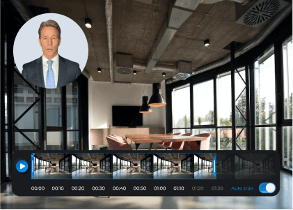 Editing AI avatar office background