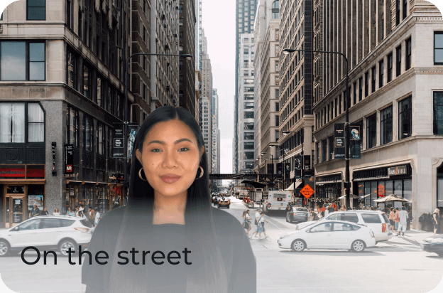 AI video generator street background